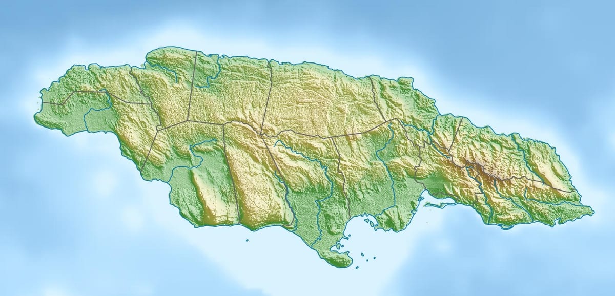 Bản đồ của 3d jamaica