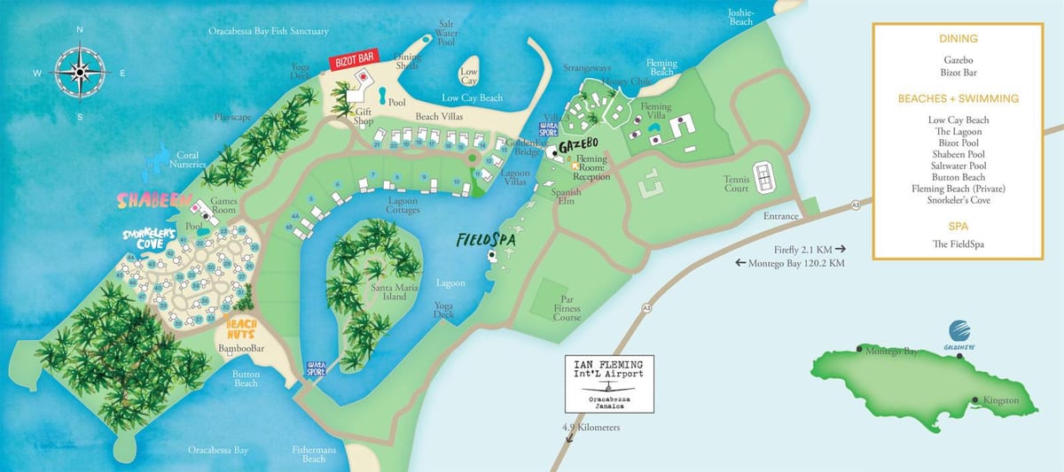 Bản đồ của jamaica khu nghỉ dưỡng