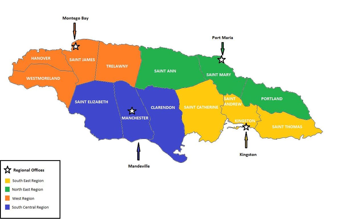 Bản đồ của kinh tế jamaica