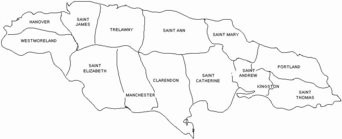jamaica bản đồ và giáo xứ