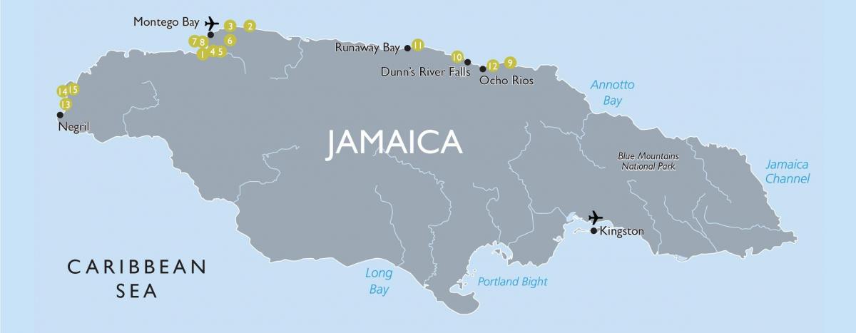 Bản đồ của jamaica sân bay