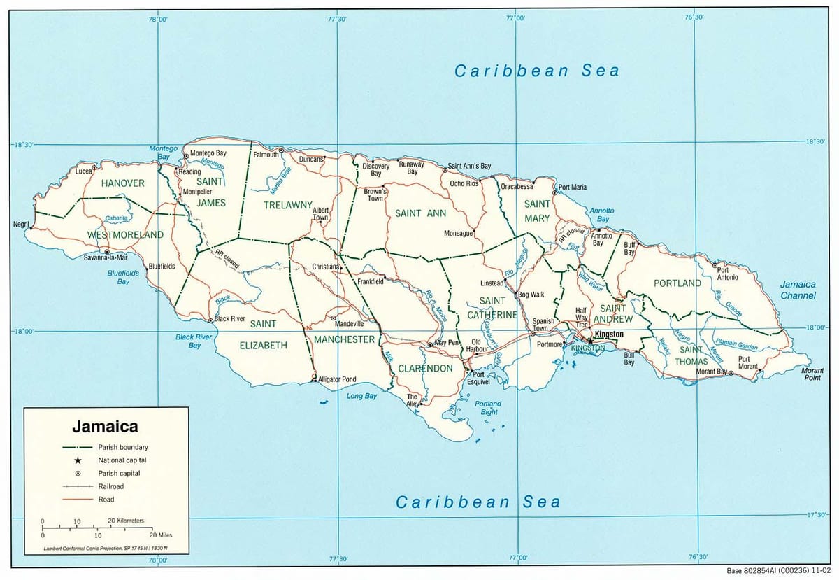 Bản đồ của người da đen, dòng sông jamaica