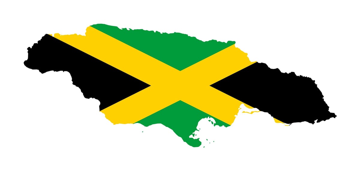 Bản đồ của jamaica cờ