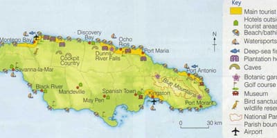 Bản đồ của jamaica đang ở khu resort