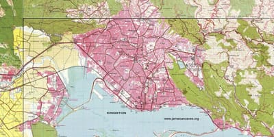 Kingston jamaica trên bản đồ