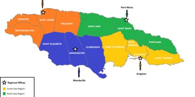 Bản đồ của kinh tế jamaica
