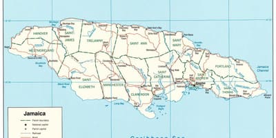 Jamaica bản đồ