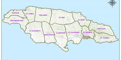Bản đồ của jamaica cử tri