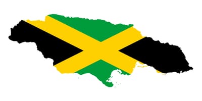 Bản đồ của jamaica cờ 