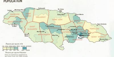 Dân bản đồ của jamaica