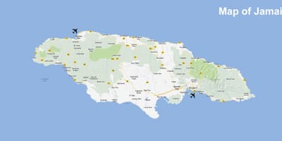 Bản đồ của winnifred bãi biển, jamaica
